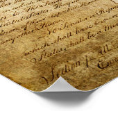 Texas Staat Siegel Reverse Poster (Ecke)