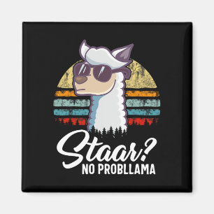 Texas Staat Test Day Llama Alpaca für Schüler Gif Magnet