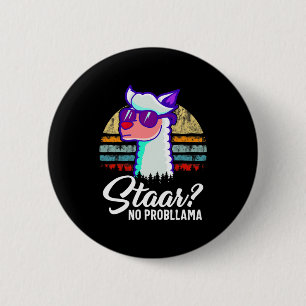 Texas Staat Test Day Llama Alpaca für Studenten Button