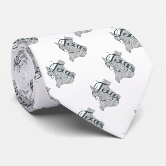 Texas Staat Typografie Krawatte (Gerollt)