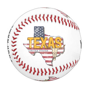 Texas Staat United Staaten Retro Map Vintag USA Baseball