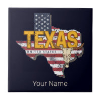 Texas Staat United Staaten Retro Map Vintag USA