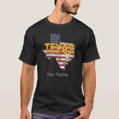 Texas Staat United Staaten Retro Map Vintag USA T-Shirt (Vorderseite)