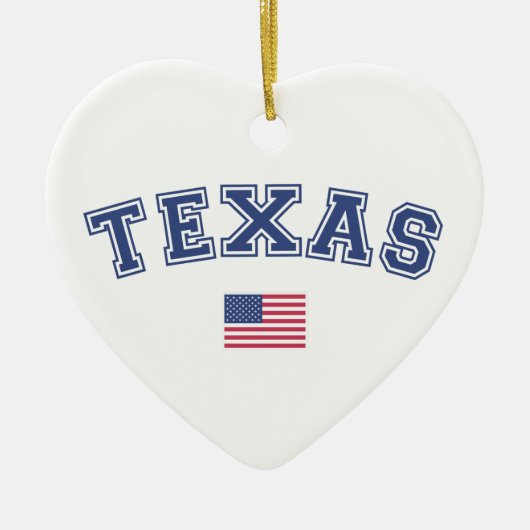 Texas Staat USA Flag Keramik Ornament (Vorne)