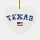 Texas Staat USA Flag Keramik Ornament (Hinten)