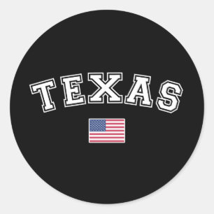 Texas Staat USA Flag Runder Aufkleber