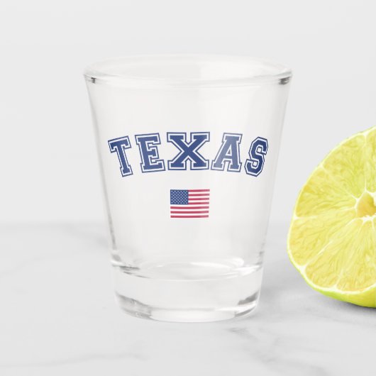 Texas Staat USA Flag Schnapsglas (Vorderseite)