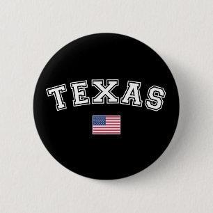 Texas Staat USA Flag T - Shirt Button