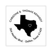 Texas Staat Wedding Rücksendeadresse Briefmarke Gummistempel (Prägung)