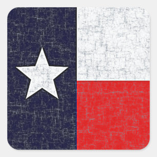 TEXAS-STAATLICHE FLAG-Aufkleber Quadratischer Aufkleber