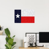 TEXAS-STAATLICHES FLAG-Poster Poster (Heimbüro)