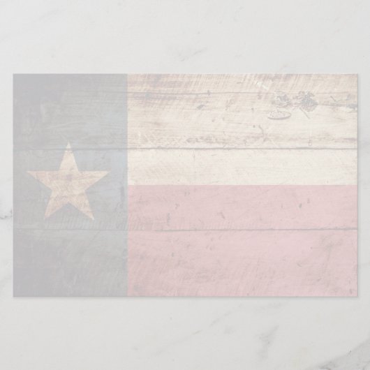 Texas-Staats-Flagge auf altem hölzernem Korn Briefpapier (Vorderseite)