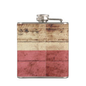 Texas-Staats-Flagge auf altem hölzernem Korn Flachmann (Rückseite)