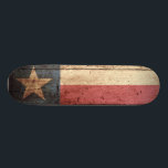 Texas-Staats-Flagge auf altem hölzernem Korn Skateboard<br><div class="desc">Fühlen Sie sich frei, den Entwurf entsprechend Ihren eigenen Präferenzen zu ändern. Sie können den Entwurfsstandort, die Orientierung, die Hintergrundfarben und die Größe ändern. Auch Sie addieren möglicherweise Ihren eigenen Text oder Slogan-Set sein Schriftart, Standort und Größe, alle, um das entscheidende persönliche Geschenk für Sie und Ihre geliebten herzustellen.</div>