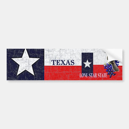 TEXAS-STAATS-FLAGGE AUTOAUFKLEBER (Vorne)