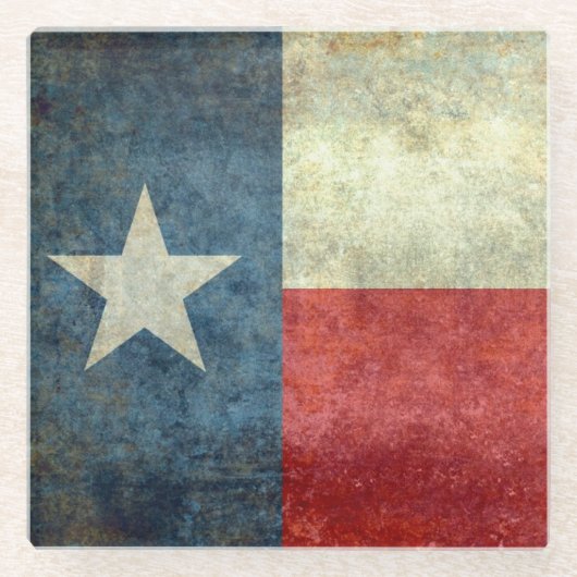 Texas-Staats-Flagge Glasuntersetzer (Vorderseite)