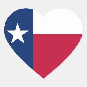 Texas-Staats-Flagge Herz-Aufkleber