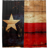Texas-Staats-Flagge im rustikalen hölzernen Duschvorhang (Vorderseite)