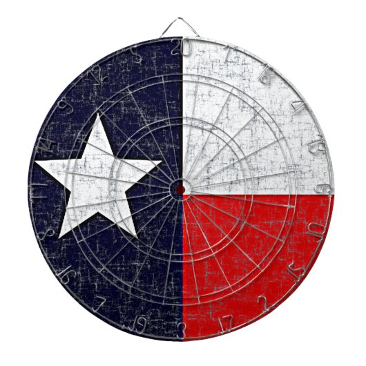 TEXAS-STAATS-FLAGGE Pfeil-Brett Dartscheibe (vorne)