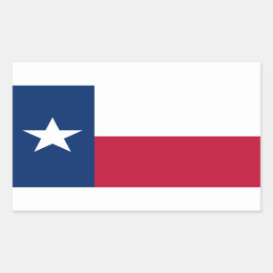 Texas-Staats-Flagge Rechteckiger Aufkleber