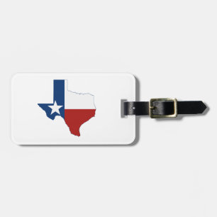 Texas-Staats-Flagge und Karte Gepäckanhänger