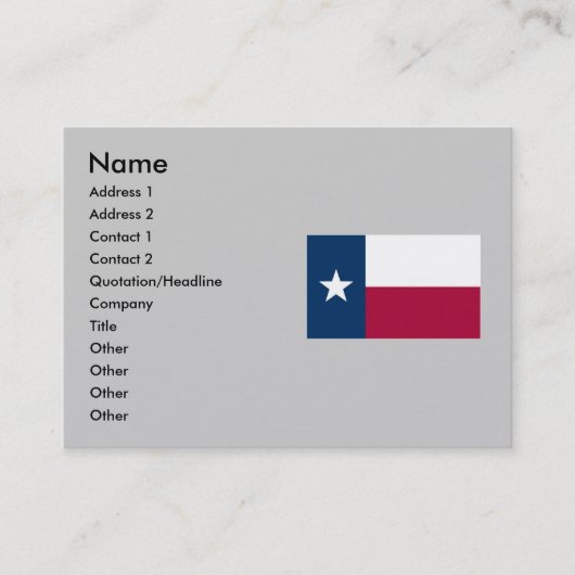 Texas-Staats-Flagge Visitenkarte (Vorderseite)
