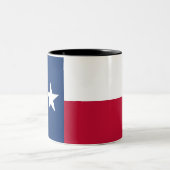 Texas-Staats-Flagge Zwei-Ton Kaffee-Tasse Zweifarbige Tasse (Mittel)