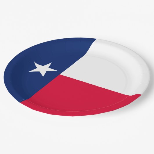 Texas-Staats-Flaggen-Entwurfs-Dekor Pappteller (Schrägansicht)