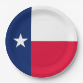 Texas-Staats-Flaggen-Entwurfs-Dekor Pappteller (Vorderseite)
