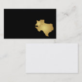 Texas-Staats-Geschäfts-Karten-metallisches Gold Visitenkarte (Vorne/Hinten)