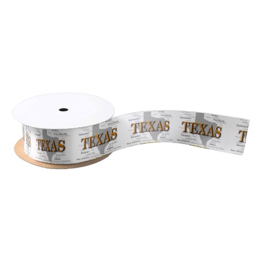 Texas-Staats-Karte Satinband (Spule)