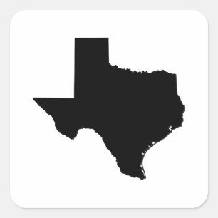 Texas-Staats-Kontur Quadratischer Aufkleber