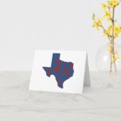 Texas-Staats-Namen-Wort-Kunst-blaue Anmerkung Karte (Gelbe Blume)