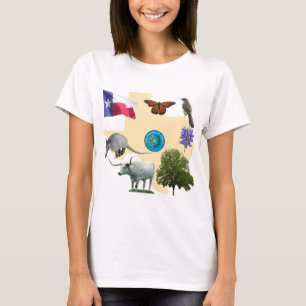Texas-Staats-Symbole T-Shirt