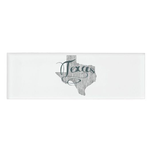 Texas-Staats-Typografie Namenschild (Vorderseite)
