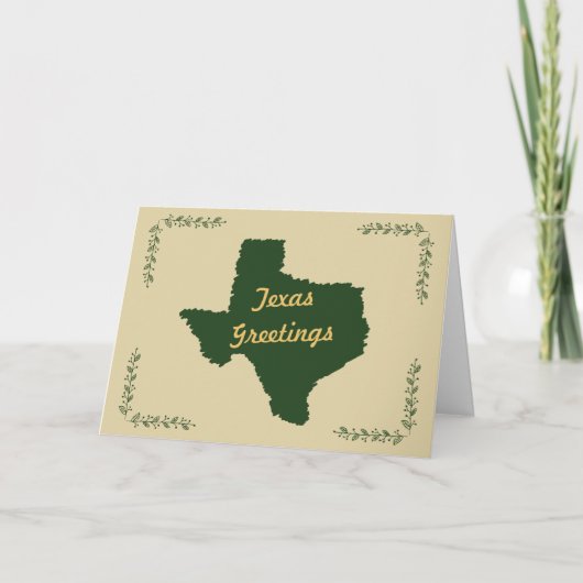 Texas-Staats-Weihnachtsfeiertags-Grüße Feiertagskarte (Vorderseite)