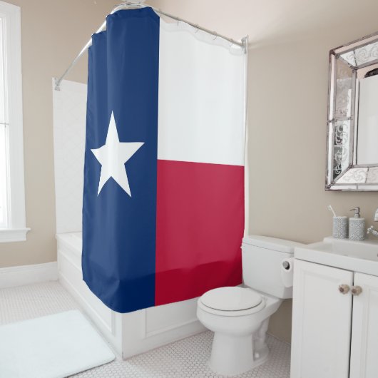 Texas-Staatsflagge - hochwertige authentische Duschvorhang (Beispiel)