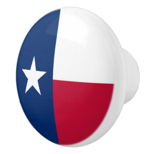Texas-Staatsflagge - hochwertige authentische Keramikknauf