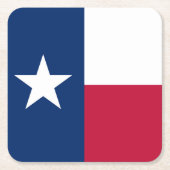 Texas-Staatsflagge - hochwertige authentische Rechteckiger Pappuntersetzer (Vorderseite)