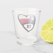 Texas Staatsflagge im Herzen, TX-Shot-Glas Schnapsglas (Rückseite)