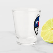 Texas Staatsflagge im Herzen, TX-Shot-Glas Schnapsglas (Links)