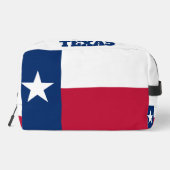 Texas-Staatsflagge personalisierte Toilettentasche Waschbeutel (Rückseite)