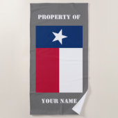 Texas Staatsflagge personalisiertes Strandtuch (Vorderseite)
