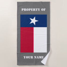 Texas Staatsflagge personalisiertes Strandtuch