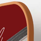 Texas Staatsflagge rustikalen Stil dunkelrot fügen Pickleball Schläger (Linke Seite)