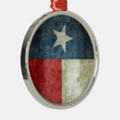 Texas-Staatsflagge - vertikale Fahnenart Silbernes Ornament (Rechts)