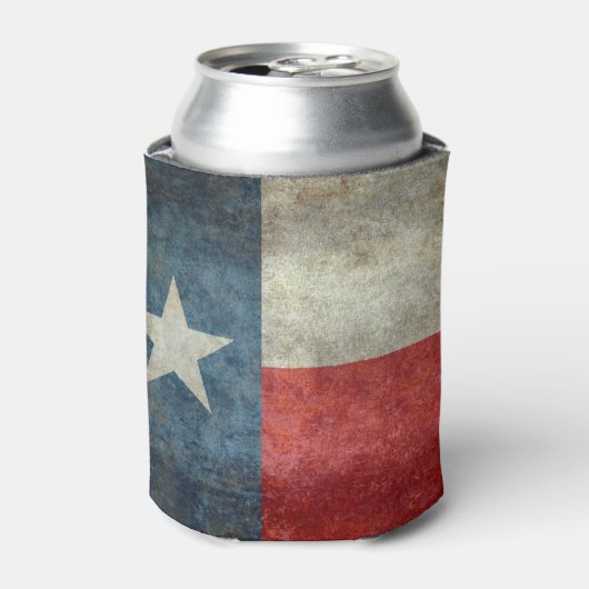 Texas-Staatsflagge Vintag Retro-Stil Can Cooler Dosenkühler (Kanne Vorderseite)