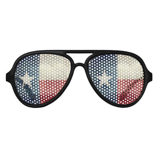 Texas-Staatsflagge Vintag Retro-Stil Party Shades Partybrille (Vorderseite)