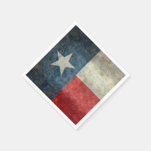 Texas Staatsflagge Vintag Retrostil Papier Napkins Serviette