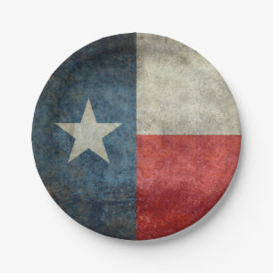 Texas Staatsflagge vintage Einweg-Teller aus Papie Pappteller